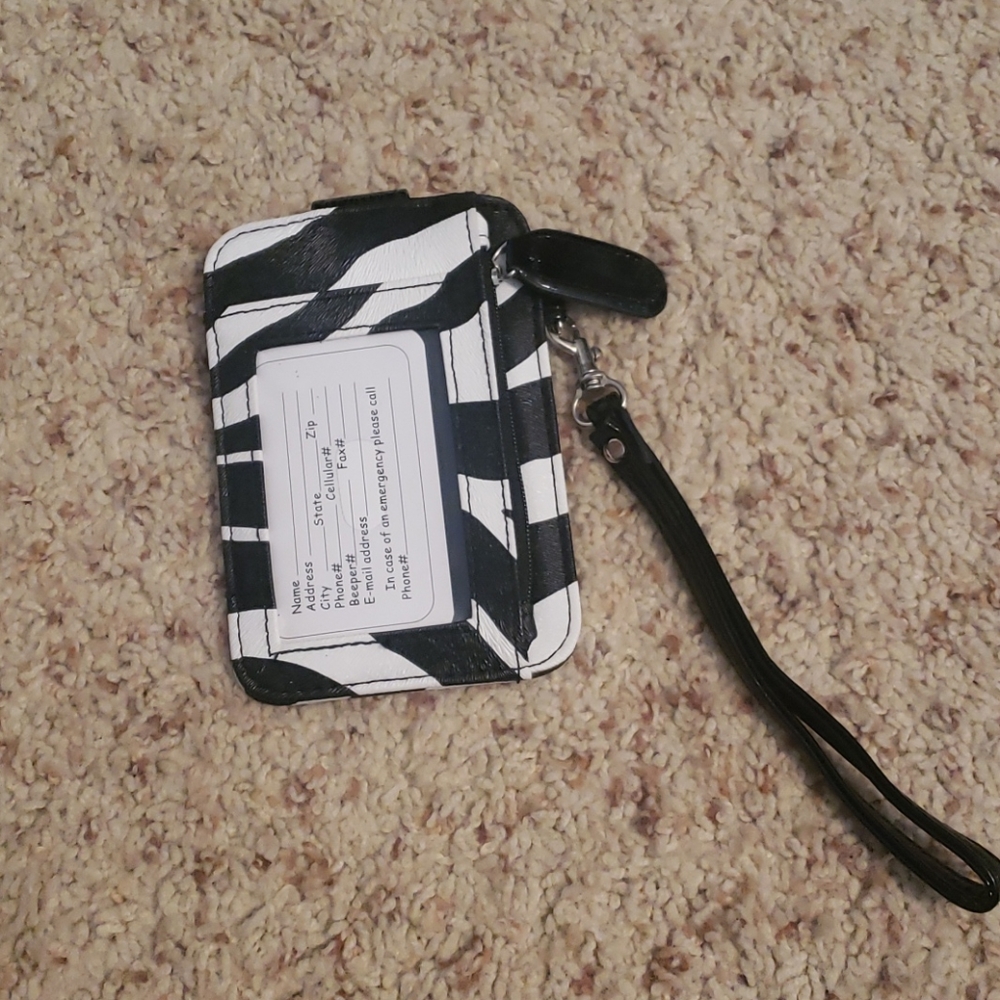 Zebra Print Wristlet